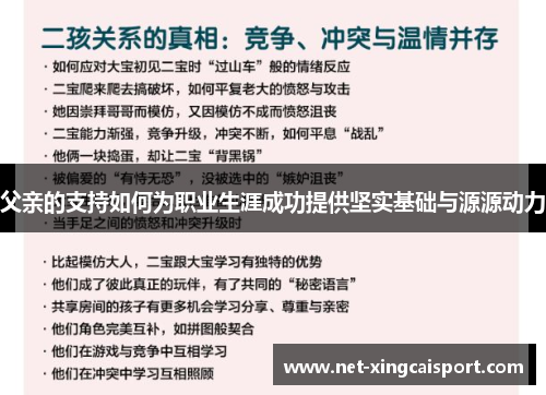父亲的支持如何为职业生涯成功提供坚实基础与源源动力